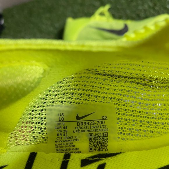 Nike Zoom Superfly Elite 2 Volt Mint Foam Track Spike Shoes DR9923-700 Size 10 - Picture 9 of 9